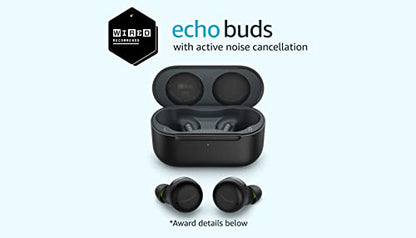 Amazon Echo Buds with Active Noise Cancellation (newest model), Wired charging case, Black