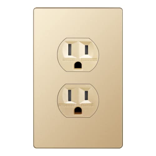 ENERLITES Tamper Resistant Duplex Outlet with Wall Plate