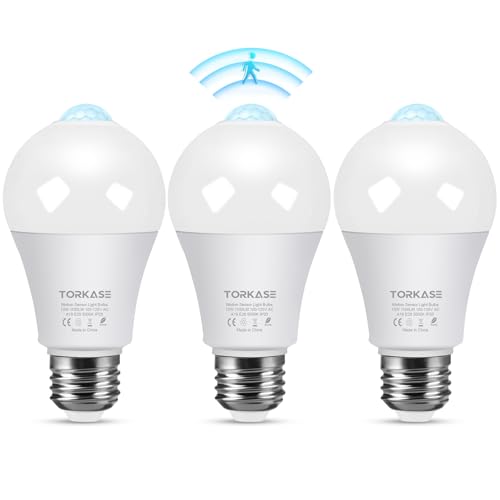 3 Pack Motion Sensor Dusk to Dawn LED Bulbs