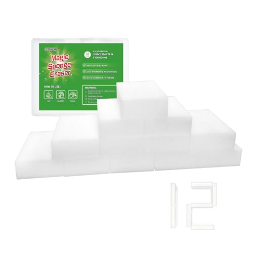 12 Pack Magic Melamine Sponge Eraser Cleaning Pads