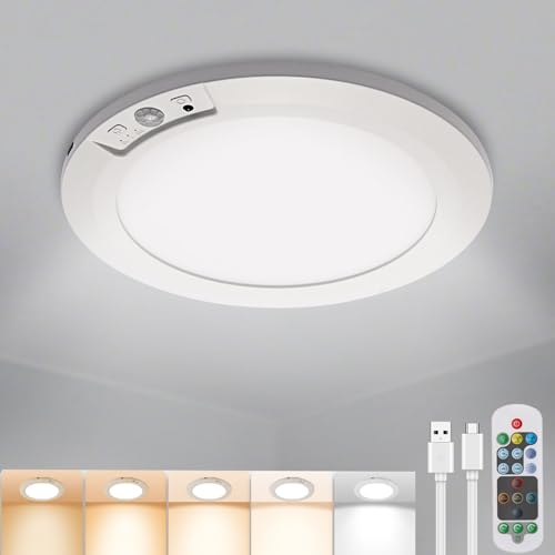 Rechargeable Motion Sensor Wireless Ceiling Light with Remote