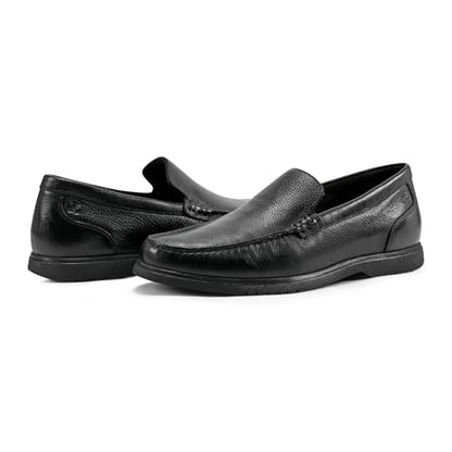 Rockport Men's Black Leather Jensen Loafers