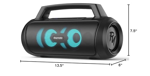 Raymate Waterproof Bluetooth Speaker with LED Light