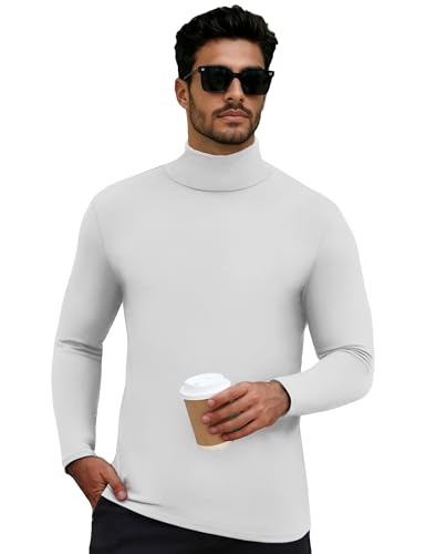 Thermal Fleece Lined Turtleneck Base Layer Shirt