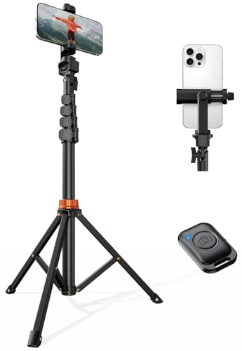 66" Phone Tripod Stand with Remote (Extendable Selfie)