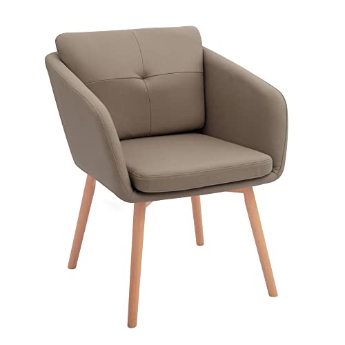 1 Pack Faux Leather Upholstered Dining Arm Chair