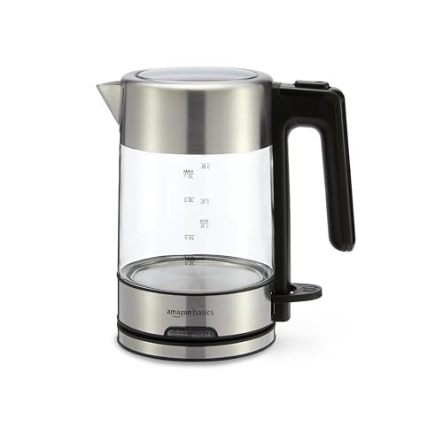 1.1 Quart Amazon Basics Electric Glass Kettle 1500W