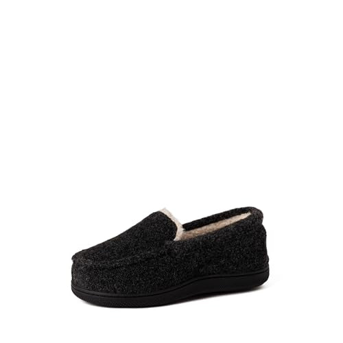 Dearfoams Kids Faux Fur Moccasin Slippers
