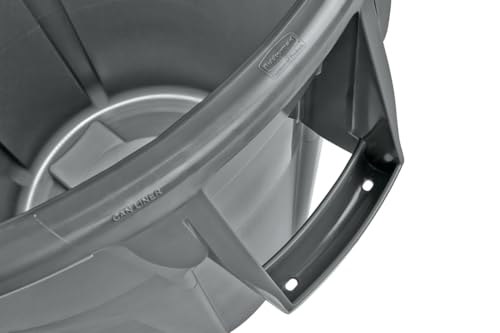 Rubbermaid Commercial Products BRUTE Heavy-Duty Round Trash/Garbage Can, 10-Gallon, Gray, Outdoor Waste Container for Landscapers/Construction/Restaurants/Office/Warehouse/Commercial Environments