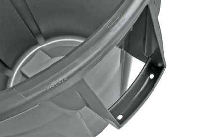 Rubbermaid Commercial Products BRUTE Heavy-Duty Round Trash/Garbage Can, 10-Gallon, Gray, Outdoor Waste Container for Landscapers/Construction/Restaurants/Office/Warehouse/Commercial Environments