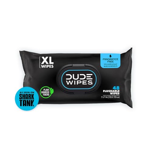 48 Count Dude Flushable Wipes with Aloe & Vitamin E
