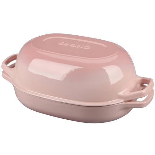 7 Quart Enameled Cast Iron Oval Dutch Oven