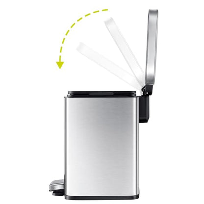 EKO 6L Stainless Steel Bathroom Trash Can
