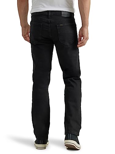 Lee Men's Legendary Regular Straight Jean, Overdye Black, 38W x 36L