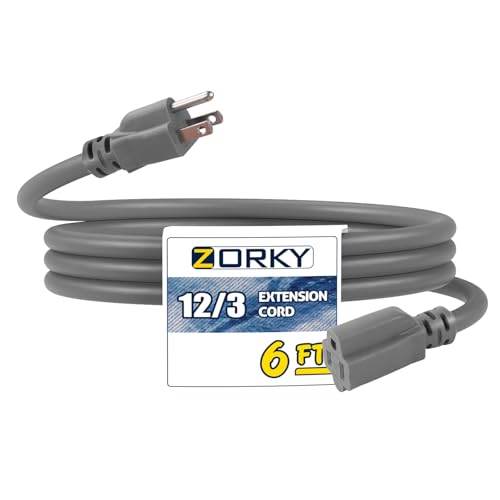 6 Ft Heavy Duty Outdoor Extension Cord 12/3 15A