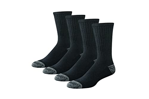 4 Pairs Amazon Essentials Cushioned Cotton Crew Socks
