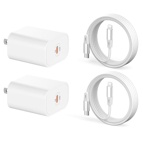 2 Pack 20W USB C iPhone Fast Charger Set