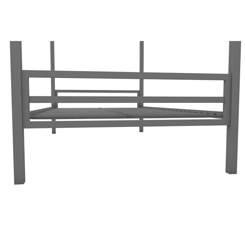 Novogratz Maxwell Twin-Over-Twin Metal Bunk Bed, Grey