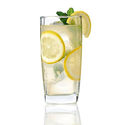 Anchor Hocking Rio Drinking Glasses Set, 16 Piece Set (8 Rocks Glasses & 8 Tumbler Glasses)