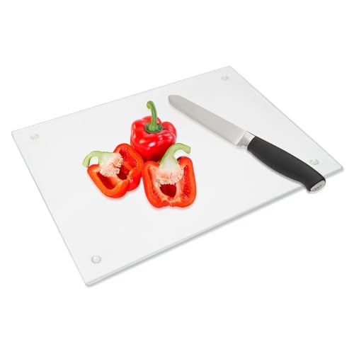 10"x14" Tempered Glass Cutting Board, Scratch Resistant