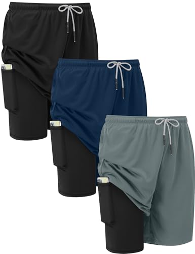 3 Pack Quick Dry 2-in-1 Running Shorts