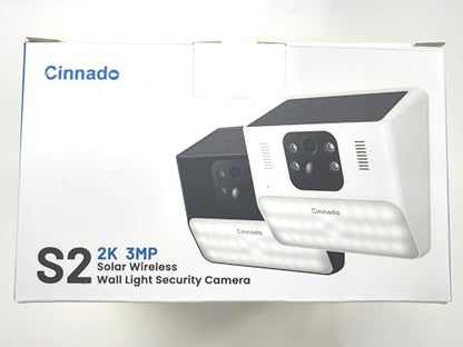 Cinnado 2K Wireless Solar Security Camera