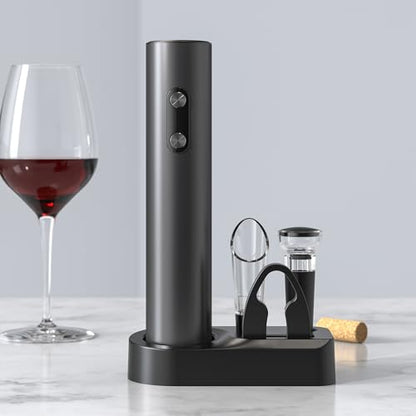 Electric Wine Opener with Aerator and Stopper