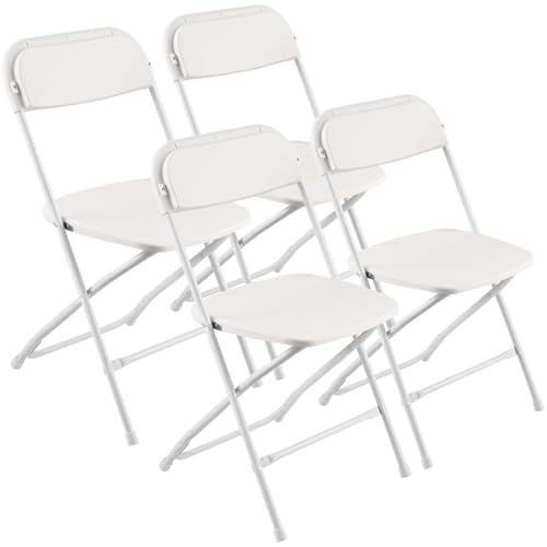 4 Pack Heavy Duty Folding Plastic Chairs