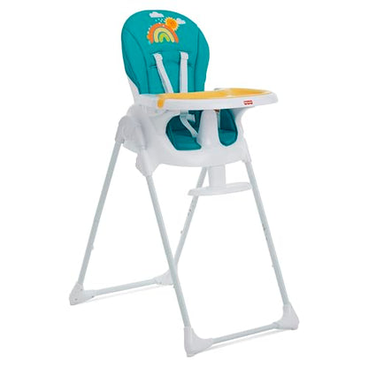 Fisher Price Tiny Bites High Chair, Seven Adjustable Height Positions Baby High Chair, Easy Quick Fold Travel High Chair, Lightweight Easy to Clean Portable High Chair