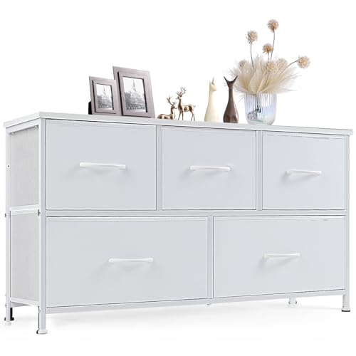 5 Drawer Fabric Dresser Storage Tower Organizer
