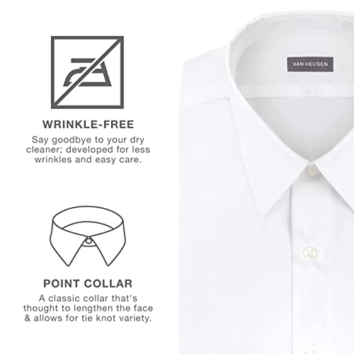 Van Heusen Men's Dress Shirt Regular Fit 17.5" Neck