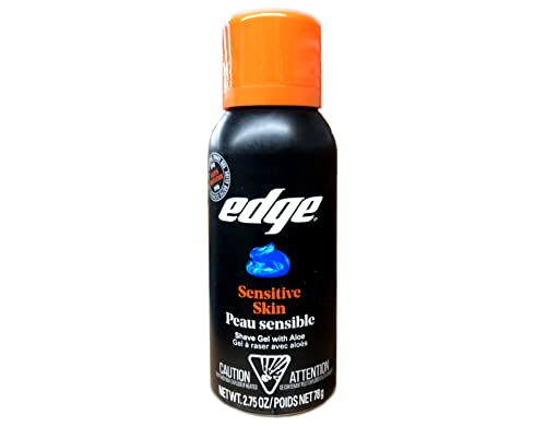 Edge Shave Gel for Men, Sensitive Skin with Aloe, 2.75oz (12 Pack) - Shaving Gel For Men That Moisturizes, Protects and Soothes To Help Reduce Skin Irritation