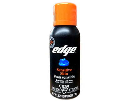 Edge Shave Gel for Men, Sensitive Skin with Aloe, 2.75oz (12 Pack) - Shaving Gel For Men That Moisturizes, Protects and Soothes To Help Reduce Skin Irritation