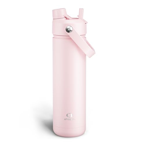 26 oz Insulated Stainless Steel Water Bottle with Straw