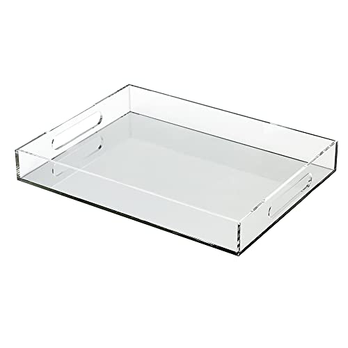 Acrylic Spill-Proof Serving Tray with Handles