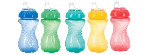 Nuby No-Spill Easy Grip Cup, 10 Ounce, Colors May Vary, 1 Pack
