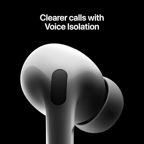 Apple AirPods Pro 2 Wireless Earbuds, Bluetooth Headphones, Active Noise Cancellation, Hearing Aid Feature, Transparency, Personalized Spatial Audio, High-Fidelity Sound, H2 Chip, USB-C Charging