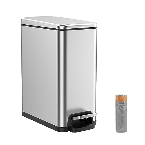2.6 Gallon Bathroom Trash Can with Lid