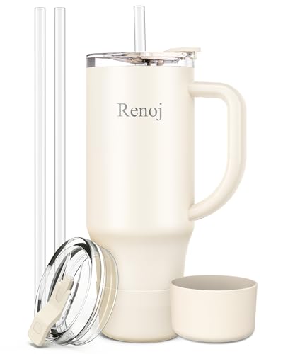 40 oz Insulated Leakproof Tumbler with Straws