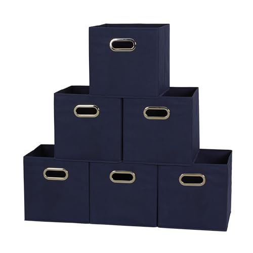 6 Pack Fabric Foldable Storage Cubes Organizer Bins