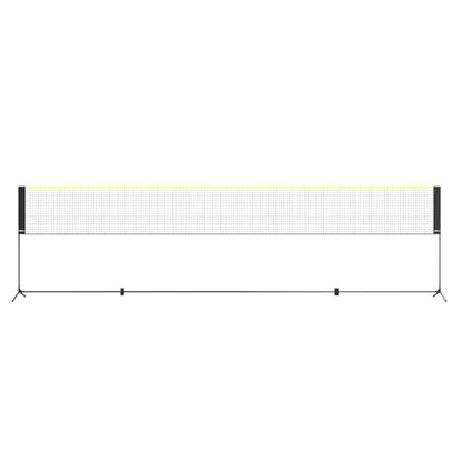 VEVOR Badminton Net, Height Adjustable Volleyball Net, 20ft Wide Foldable Pickleball Net, Portable Tennis Net Set with Poles, Stand, Bag, Rackets, Nylon Shuttlecocks, Kid Backyard Indoor Outdoor Use
