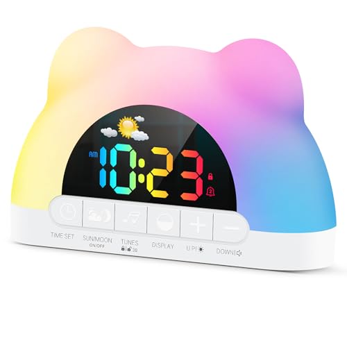 Kids Sleep Training Alarm Clock with Night Light