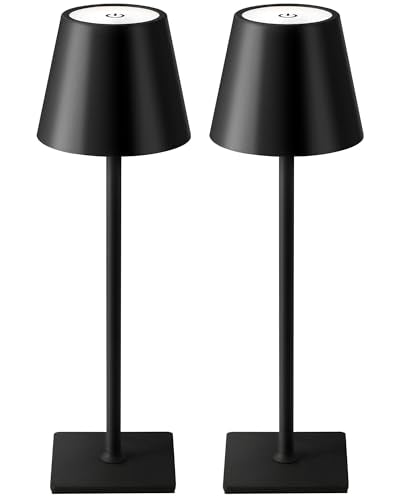 2 Pack Rechargeable Cordless LED Table Lamps