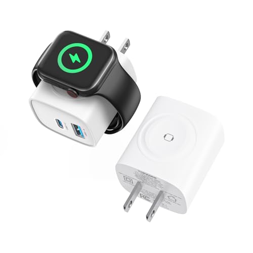 2 Pack 22W 3-in-1 Apple Watch Charger Block