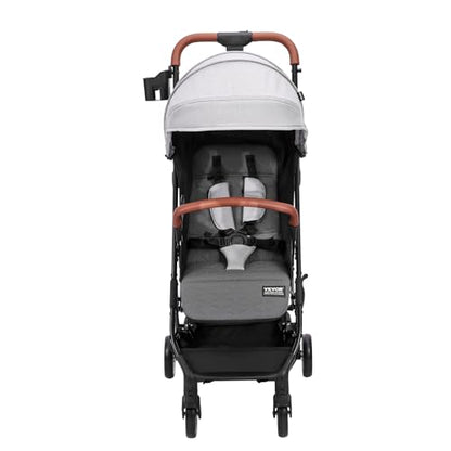 VEVOR Standard Baby Infant Stroller, Toddler Stroller with 95°-150° Adjustable Backrest & & 0/90°Adjustable Footrest & One-Click Folding, Newborn Stroller with Cup Holder and Carry Bag, Light Grey