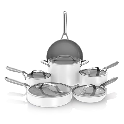 11-Piece Ninja Ceramic Nonstick Cookware Set with Lids