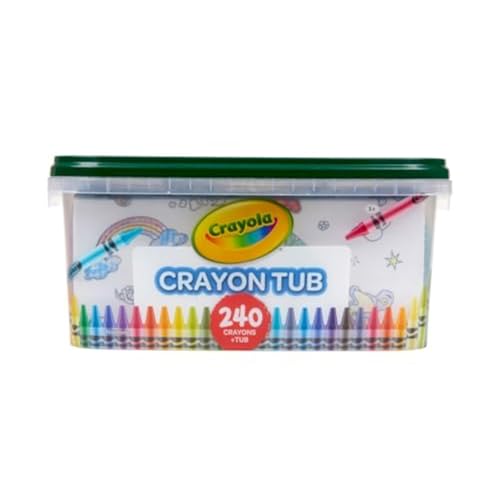 240 Count Crayola Crayon Tub Bulk Classroom Set