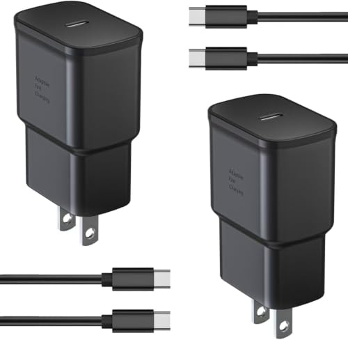 2 Pack 25W USB C Fast Charger with Cables