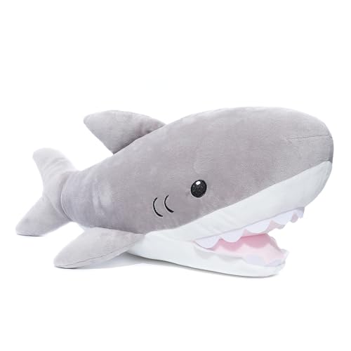 20-Inch Plush Shark Stuffed Animal Pillow