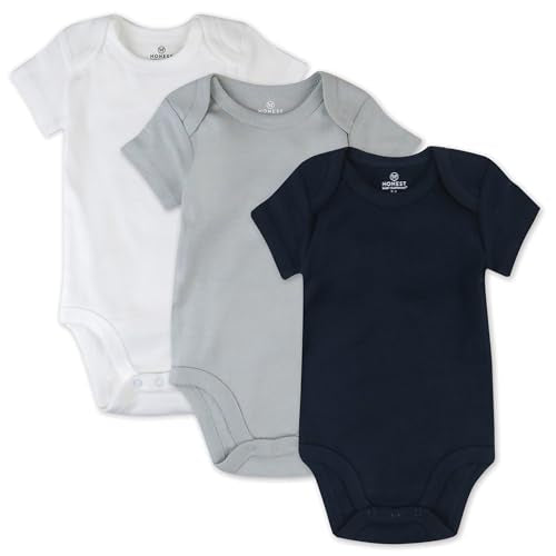 3 Pack HonestBaby Organic Cotton Baby Bodysuits Unisex